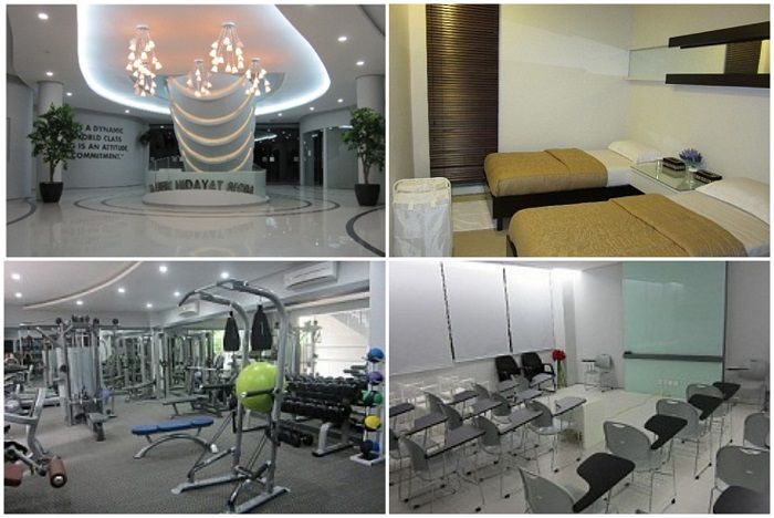 Area dalam Gedung Taufik Hidayat Arena (THA).