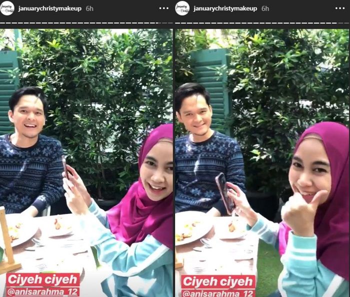 Sumringahnya Anisa dan Dito ketika sarapan 