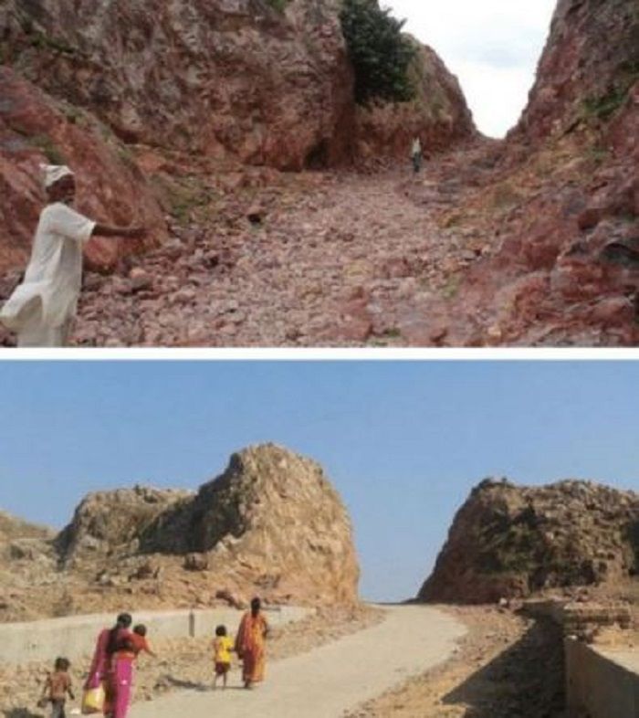 Dasrath Manjhi membelah gunung.