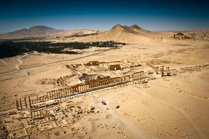 Foto udara Palmyra sebelum dikuasai ISIS pada 2015.