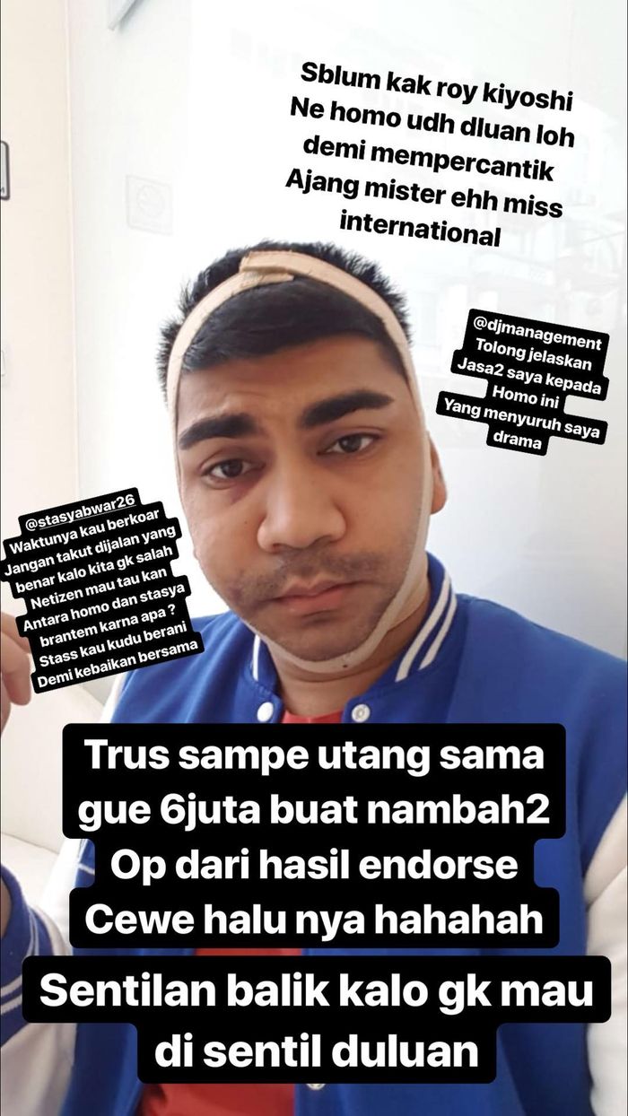 Tangkapan layar unggahan pemilik akun twitter terkait video pornografi mirip Gandhi Fernando.