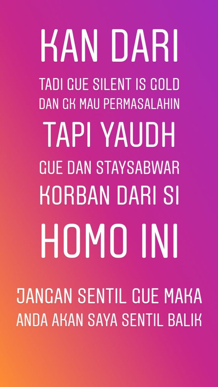 Tangkapan layar unggahan pemilik akun twitter terkait video pornografi mirip Gandhi Fernando.