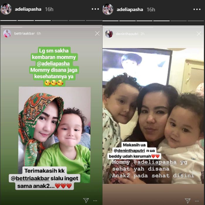 Dua orang yang mengunjungi anak Adelia-Pasha 
