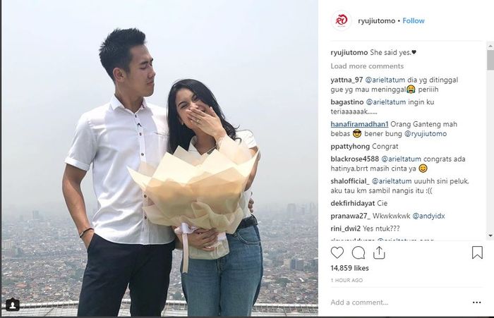 Ryuji Utomo Menikah, Ariel Tatum Lakukan Ini Semalam Sebelum Sang