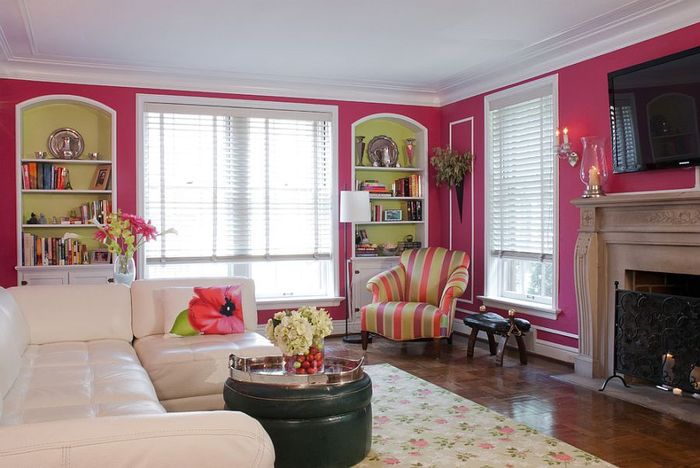 Berkelas Dan Ceria Intip 3 Inspirasi Desain Ruang Tamu Warna Pink Semua Halaman Idea