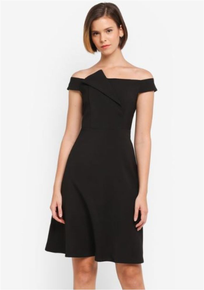  Zalora – Structured Off Shoulder Dress