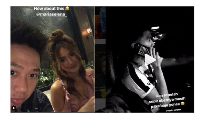 beberapa jejak potret kedekatan Kevin Sanjaya dan Maria Selena yang ada di media sosial