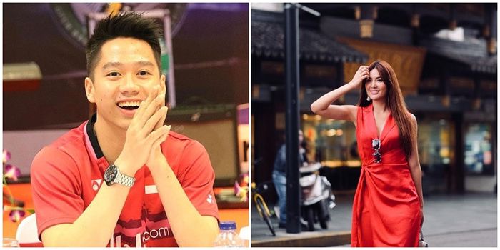 Kevin Sanjaya (kiri) dan Maria Selena (kanan)