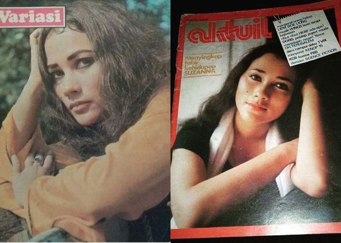 Potret cantik Suzanna saat menjadi sampul di beberapa majalah