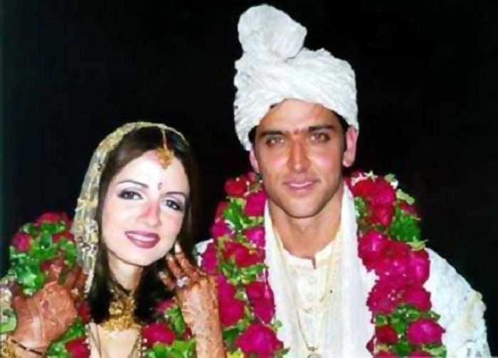 Potret Hrithik Roshan dan Sussanne Khan ketika menikah pada tahun 2000