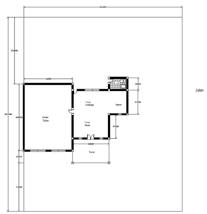  Denah Rumah Type 45 Beserta Tampak Depan  Sekitar Rumah 