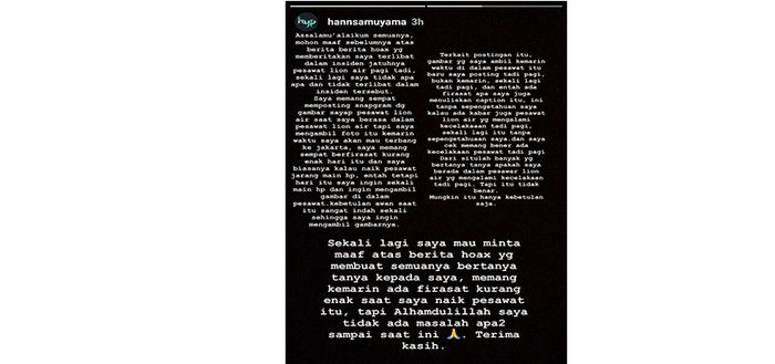 kalrifikasi Hansamu Yama terkait unggahan menggerkan di media sosial