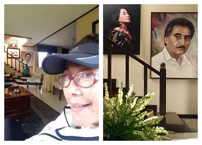 Dekorasi dinding di rumah Widyawati