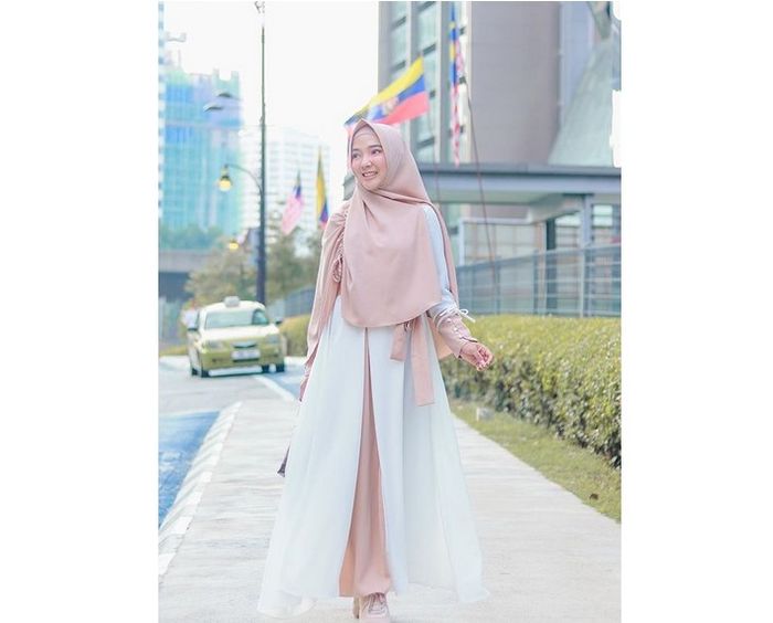  Ootd  Gamis  Casual Remaja  Jilbab Satin