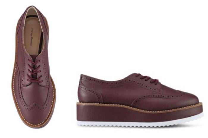  Something Borrowed Lace up platform loafers