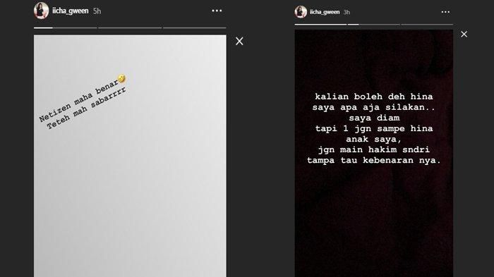 
Curhatan Icha Gween di Insta Story Instagramnya