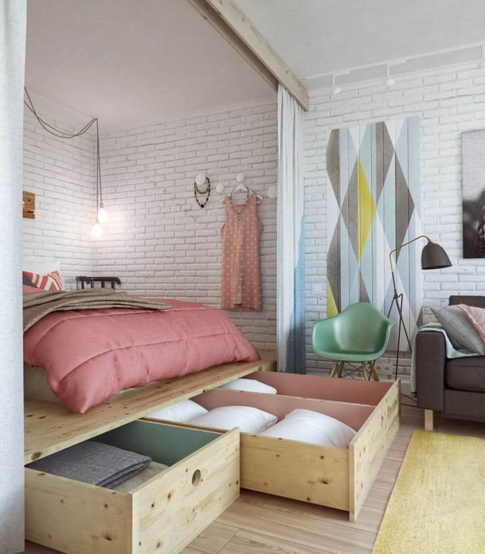 9 Ide Penyimpanan pada Kamar Tidur Sempit, Hindari Kamar dari Kekacauan! - Semua Halaman - iDEA