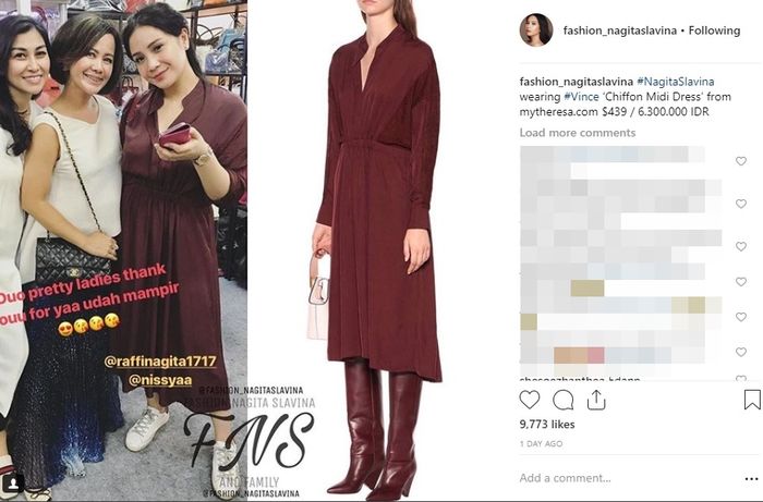 Nagita Slavina Mengenakan Celana Jeans Distressed