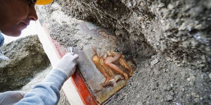 beberapa arkeolog menemukan lukisan tersebut di reruntuhan kota kuno Pompeii, Italia