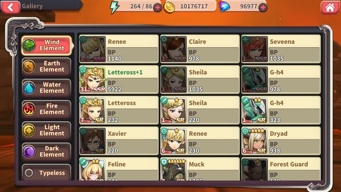 Choice of heroes in Diosa Force