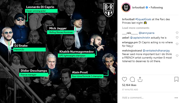 Unggahan foto akun Instagram @brfootball.