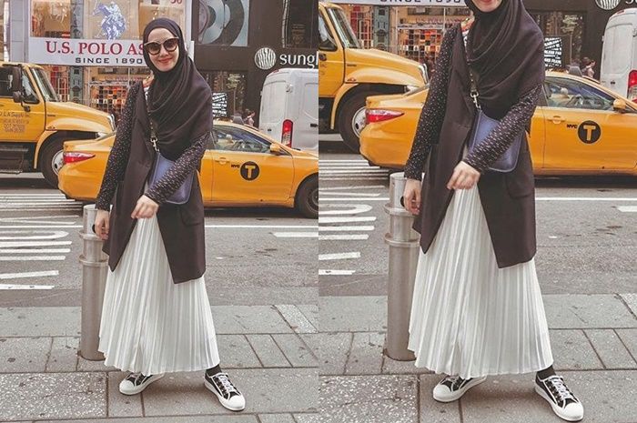  Zaskia Sungkar gunakan vest outer
