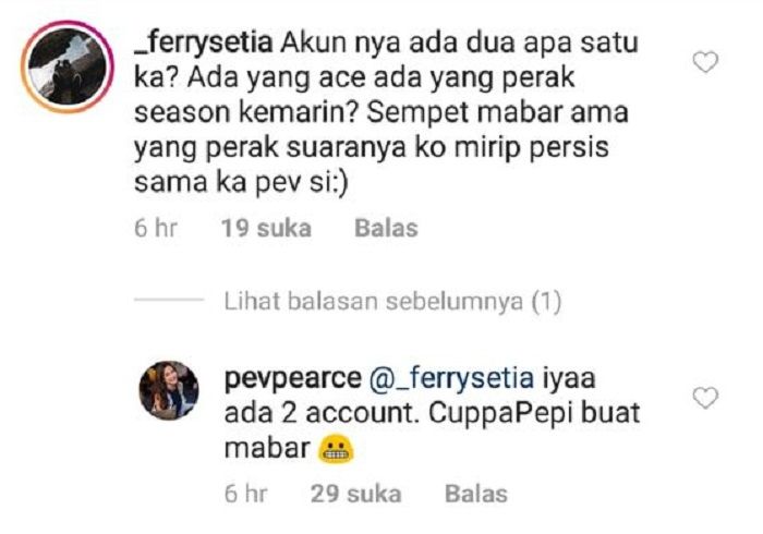 PUBG Pevita Pearce account name