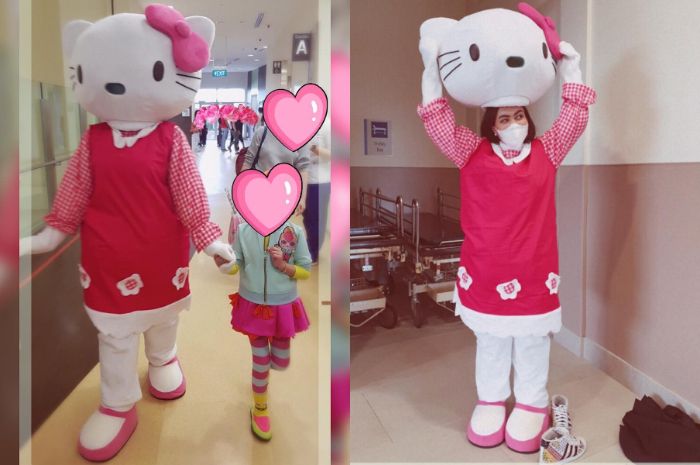Denada Rela Mengenakan Badut Hello Kitty Demi Mewujudkan Keinginan Shakira