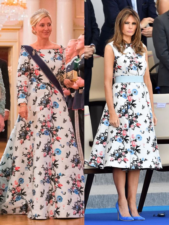 Putri Kerajaan dengan Busana Kembar - Princess Marie Chantal of Greece dan Mellania Trump