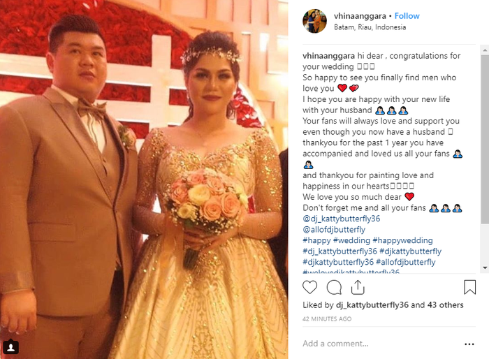 Intip 4 Foto Pernikahan DJ Katty Butterfly dengan Seorang Pria Asal Indonesia