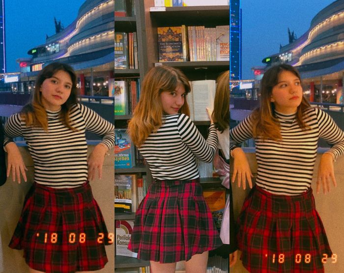 Contek Gaya Preppy Look ala Cassandra Lee dengan Rekomendasi Outfit