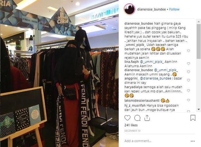 Dian Rositaningrum mantan istri Opick jualan baju (Instagram/dianerose_bundee)