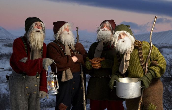 Karakter lucu di Islandia saat Natal.
