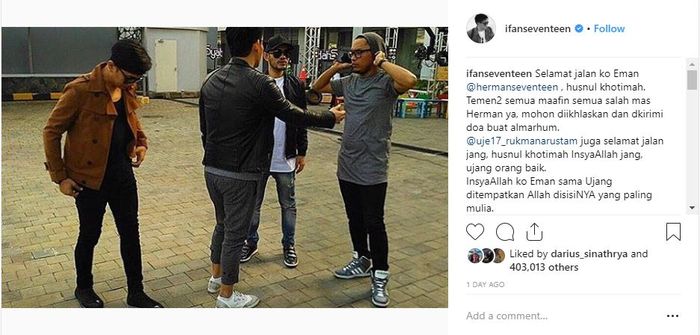Unggahan Sendu Ifan Seventeen Pasca Ditinggal Orang Terdekatnya Satu per Satu Akibat Tsunami Banten