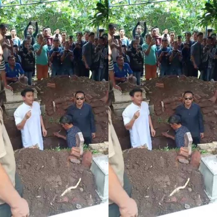 Ifan Seventeen ikut serta masuk ke liang lahat untuk membopong sang istri, Dylan Sahara.