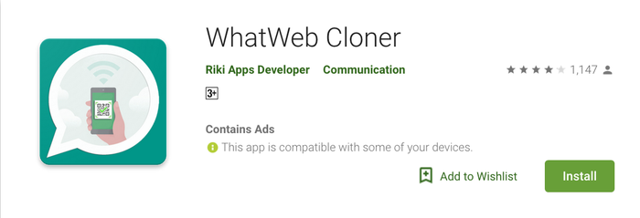 WhatWeb Cloner Aplikasi