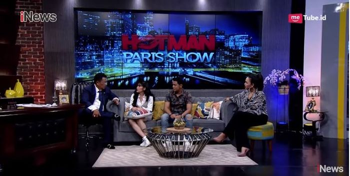 Angela Lee jadi bintang tamu di Hotman Paris Show bersama Kriss Hatta.