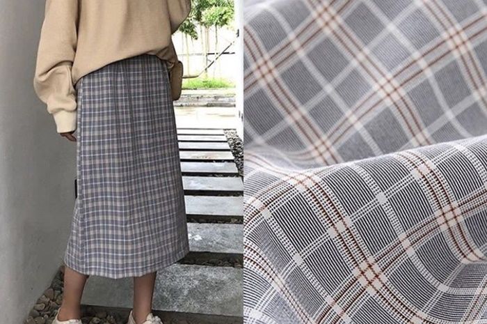 Rekomendasi rok hijab kotak-kotak simpel