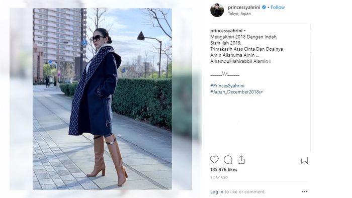 AKhir tahun Syahrini yang begitu indah