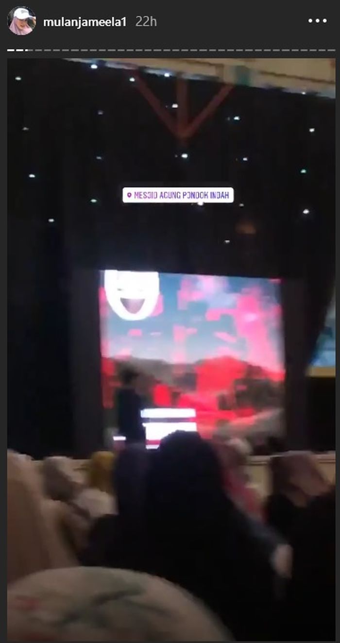 Tangkapan layar unggahan Mulan Jameela.