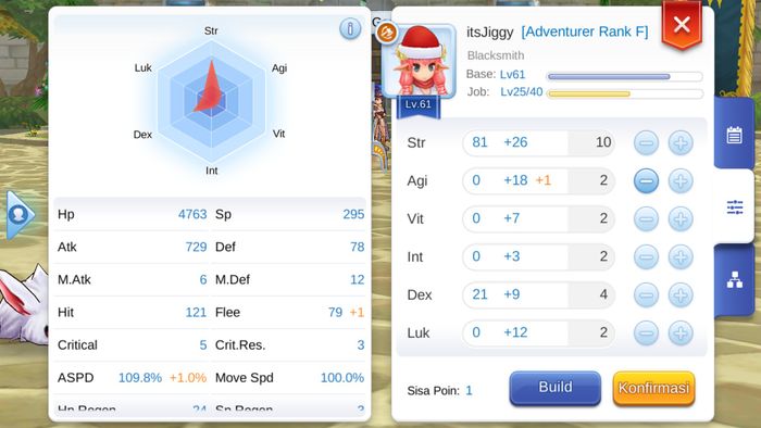 Estado de construcción Herrero Ragnarok M Amor eterno