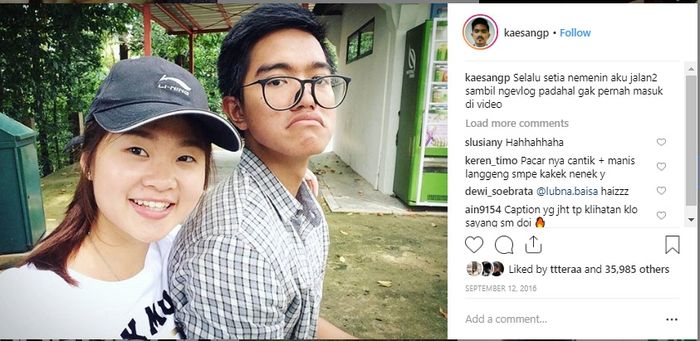 6 Foto Kaesang Pangarep Dan Pacarnya Felicia Tissue Yang Jarang Terekspos Manis Dan Romantis Banget Semua Halaman Grid Id