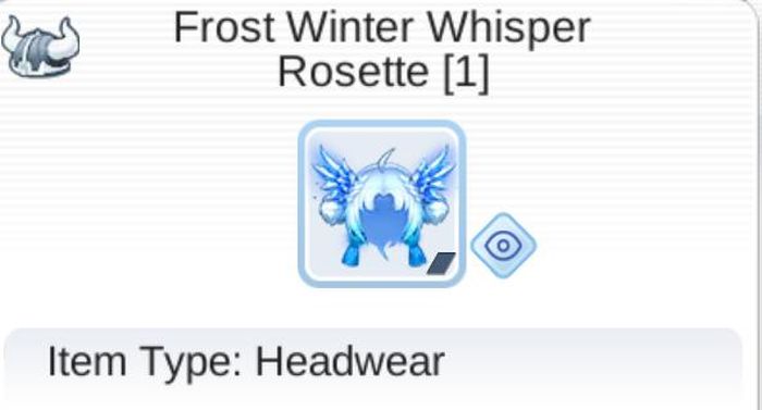 Frost Winter Whisper Rosette