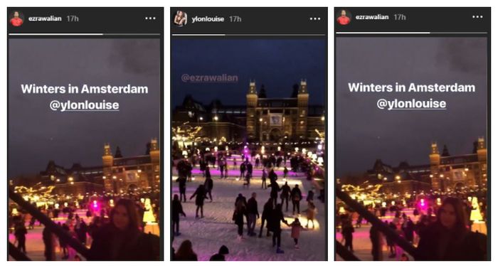 Instastory Instagram Ezra Walian dan Ylon Louise, Minggu (6/1/2019).