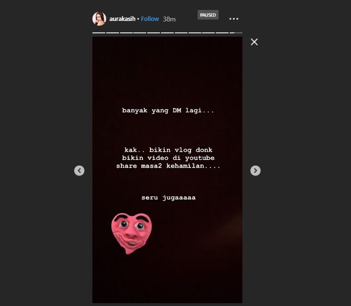 Instastory Aura Kasih