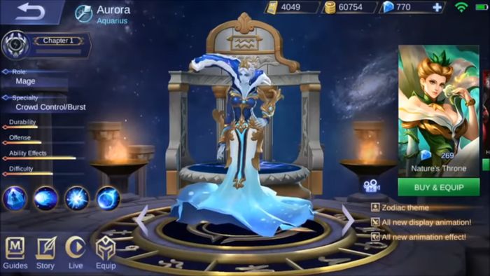 Skin Aurora Mobile Legends (Aquarius)