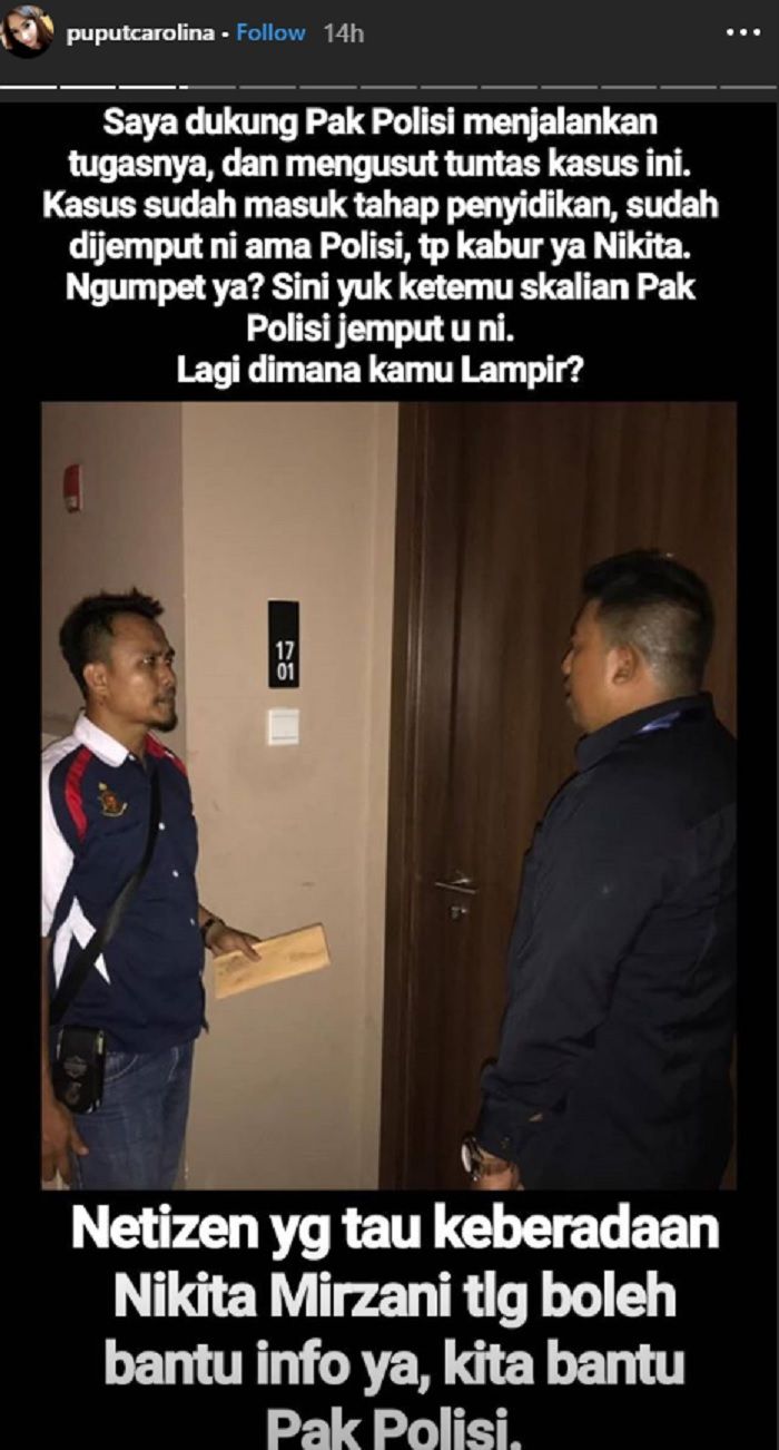 Nikita Mirzani jadi incaran kepolisian