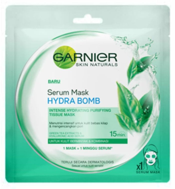 Jual Sheet Mask Garnier Hydrabomb Serum Mask Sociolla
