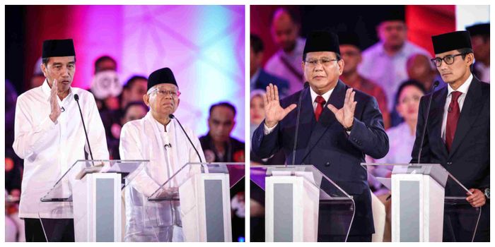 para kandidat di Debat Pilpres 2019