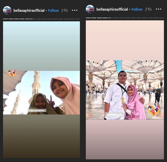 Bella Saphira dan anak tirinya